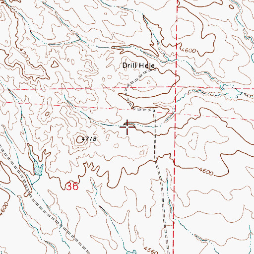 Topographic Map of Morton Number 1 Reservoir, WY
