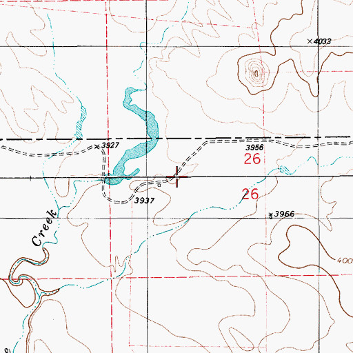 Topographic Map of Gaskill Reservoir, WY