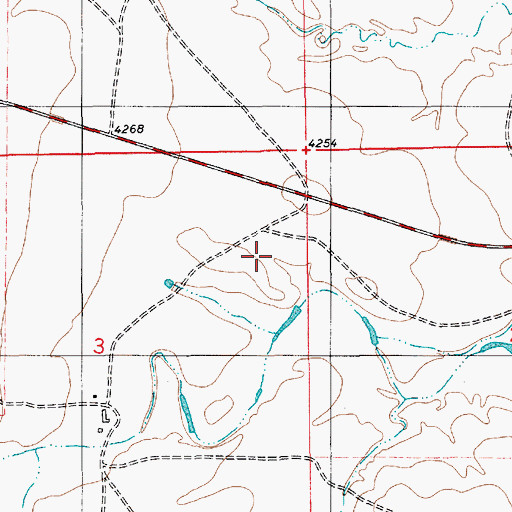 Topographic Map of Castlerock Dam, WY