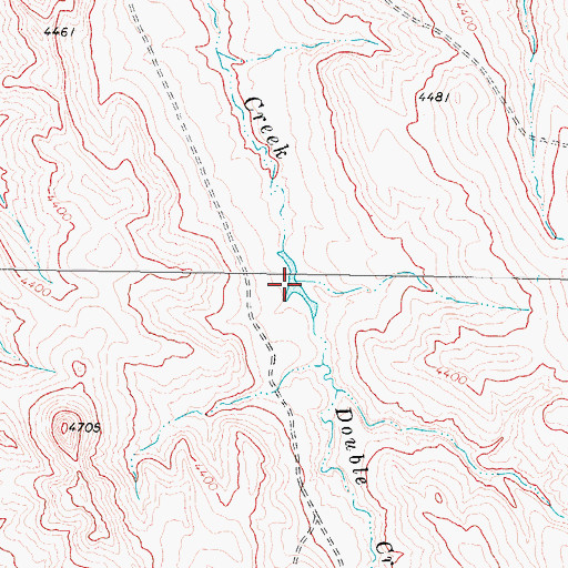 Topographic Map of Rattlesnake Number 1 Reservoir, WY