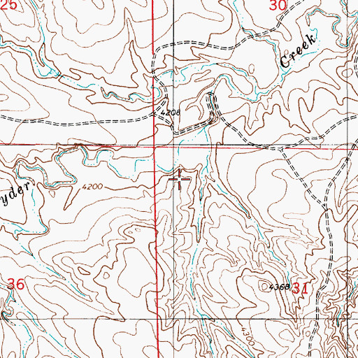 Topographic Map of Ballard Number 3 Dam, WY