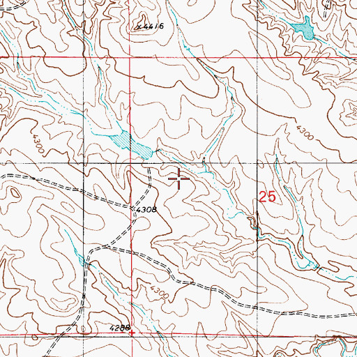 Topographic Map of Ballard Number 4 Dam, WY
