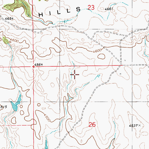 Topographic Map of Sadie Hanson Dam, WY