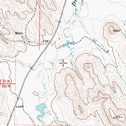 Topographic Map of Hepp Reservoir, WY