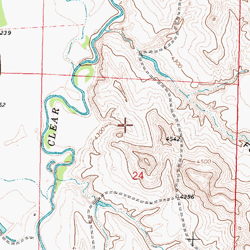 Topographic Map of Karl Dam, WY