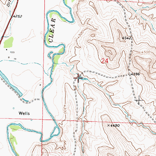 Topographic Map of Karl Reservoir, WY