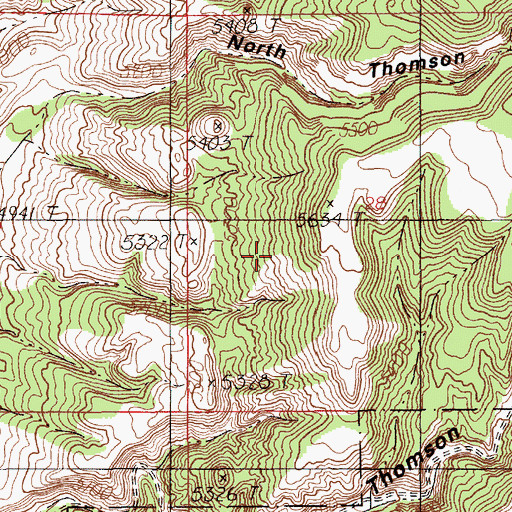 Topographic Map of Dolores Number 1 Dam, WY