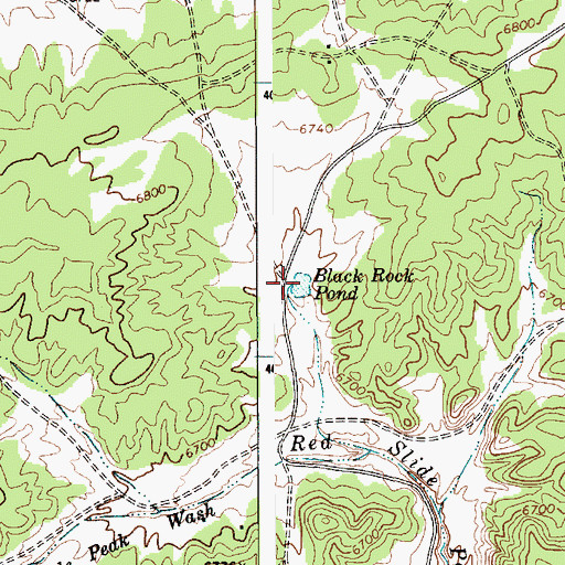 Topographic Map of Black Rock Pond, AZ