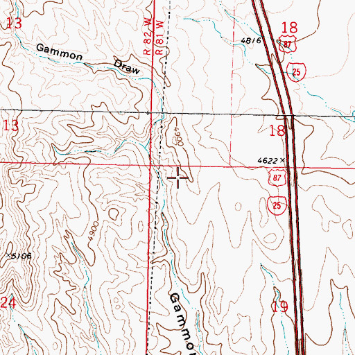 Topographic Map of Doyen Dam, WY