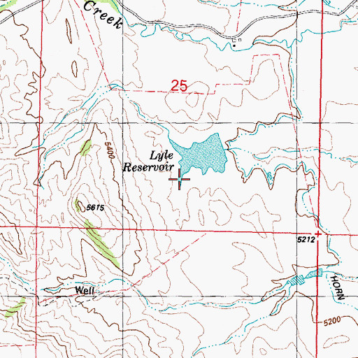 Topographic Map of Lyle Dam, WY