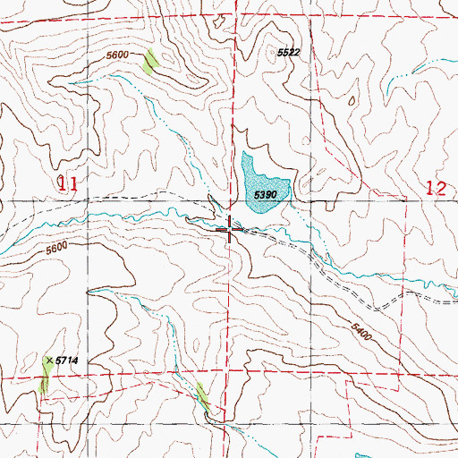 Topographic Map of Dwight Dam, WY