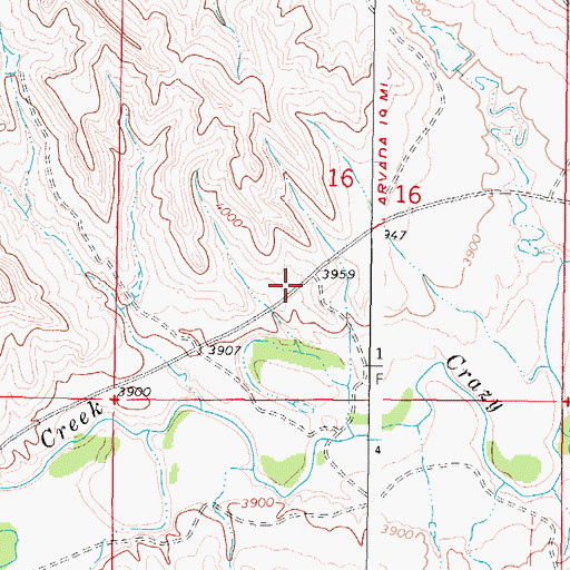 Topographic Map of Hepp Reservoir, WY