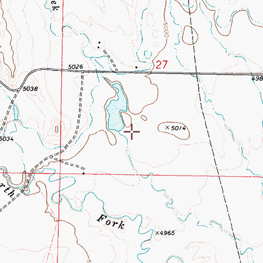 Topographic Map of Kelly Dam, WY