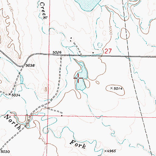 Topographic Map of Kelly Reservoir, WY