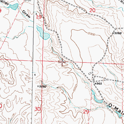 Topographic Map of Steffensen Dam, WY