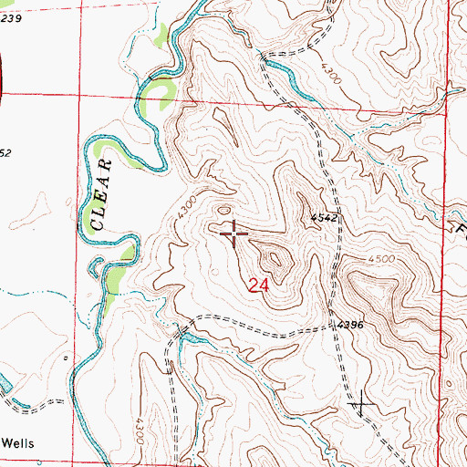 Topographic Map of Karl Dam, WY