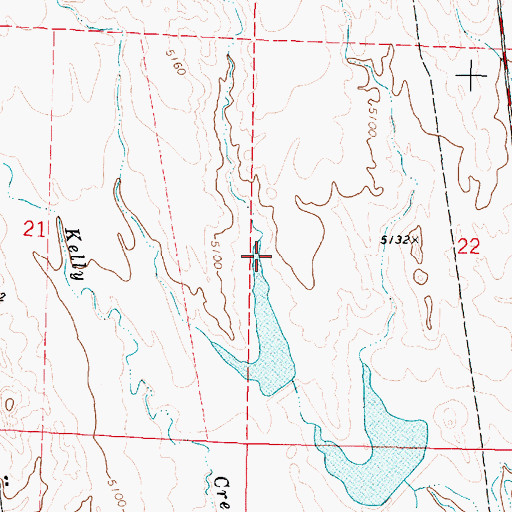 Topographic Map of Kingsbury Todd Number 1 Dam, WY