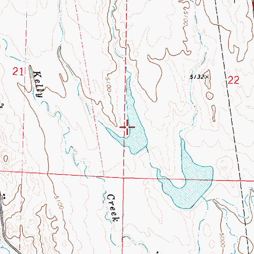 Topographic Map of Kingsbury Todd Number 1 Reservoir, WY