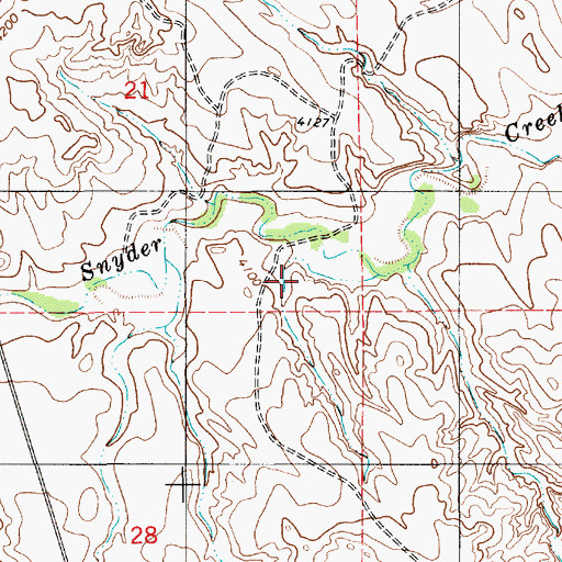 Topographic Map of Helen Dixon Number 1 Reservoir, WY