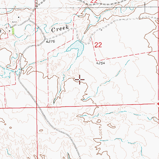 Topographic Map of Thompson Reservoir, WY