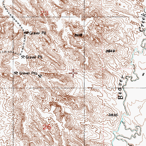 Topographic Map of Slide Dam, WY