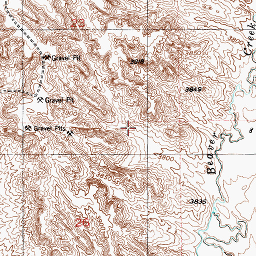 Topographic Map of Slide Reservoir, WY