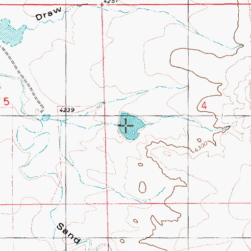 Topographic Map of Younkin Number 2 Reservoir, WY