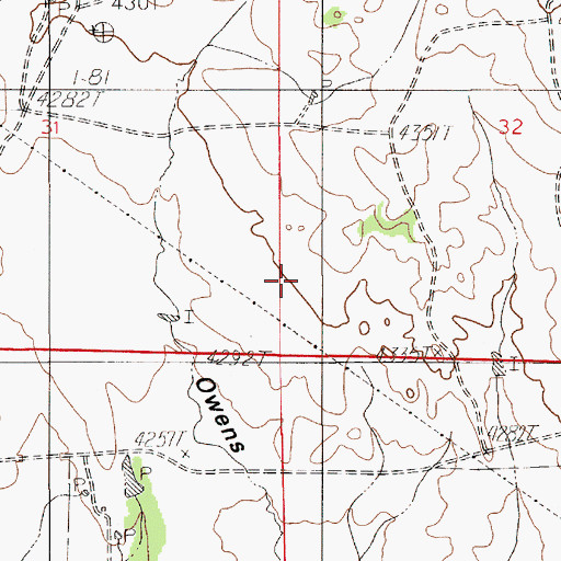 Topographic Map of Bowl Reservoir, WY