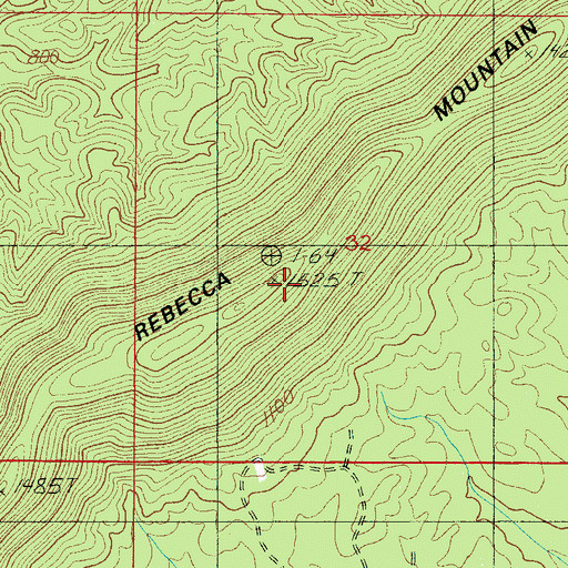 Topographic Map of Rebecca Mountain, AL
