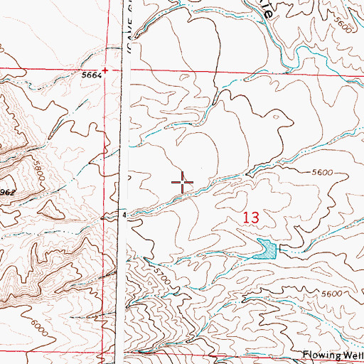 Topographic Map of Metcalf Reservoir, WY
