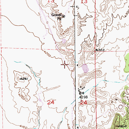 Topographic Map of Spencer Number 2 Reservoir, WY