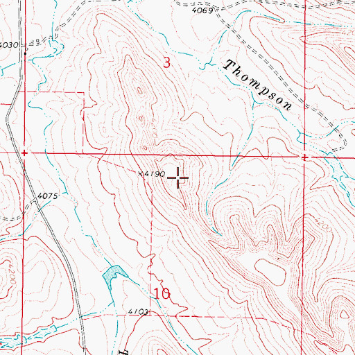 Topographic Map of Republican Reservoir, WY