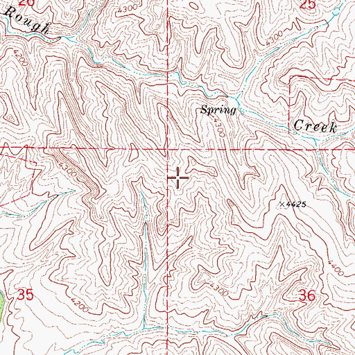 Topographic Map of Echetah Reservoir, WY