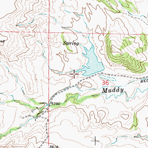 Topographic Map of Patch Dam, WY