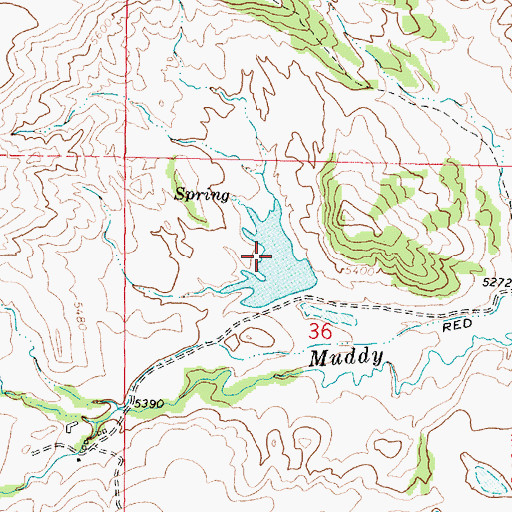 Topographic Map of Patch Reservoir, WY