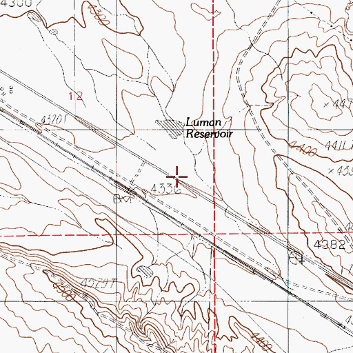 Topographic Map of J W and M J Luman Dam, WY