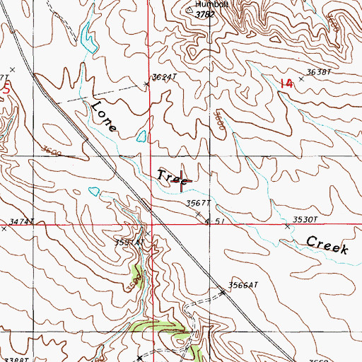 Topographic Map of Newby Creek Dam, WY