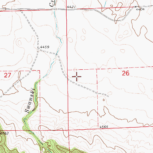 Topographic Map of Thomas Reservoir, WY