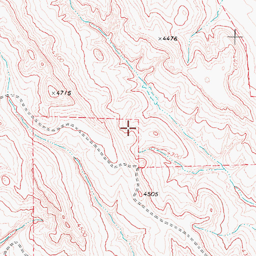 Topographic Map of Baldwin Number 2 Reservoir, WY