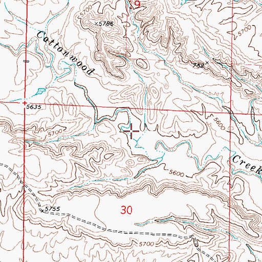 Topographic Map of Sutterfield Reservoir, WY