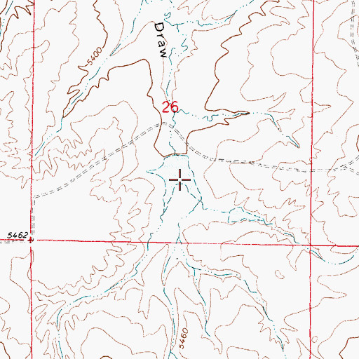 Topographic Map of Bayer Dam, WY