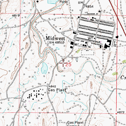 Topographic Map of Wyoming Associated Number 17 Dam, WY