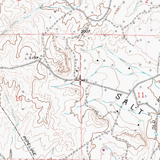 Topographic Map of Consolidated Number 3 Dam, WY