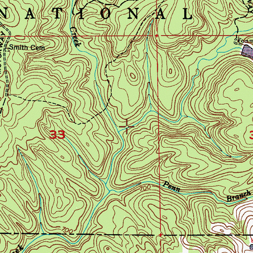 Topographic Map of Tar Spring Hollow, AL