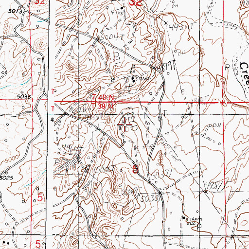 Topographic Map of Western States Number 1 Reservoir, WY