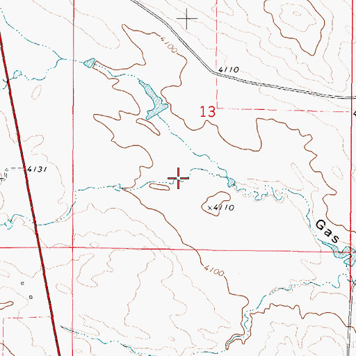 Topographic Map of Carson Reservoir, WY