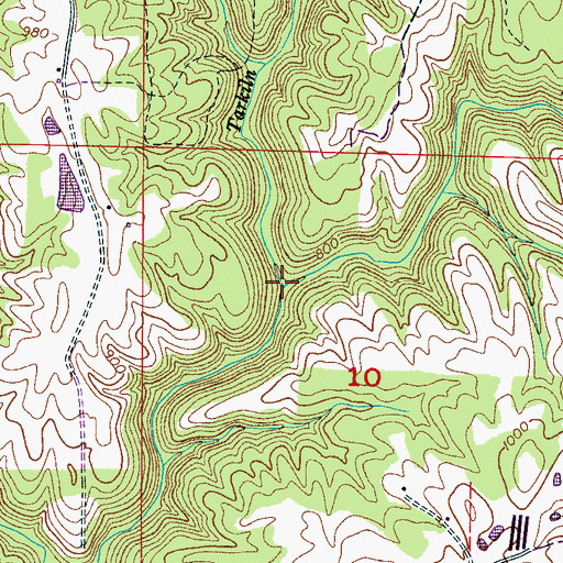 Topographic Map of Tarkiln Branch, AL