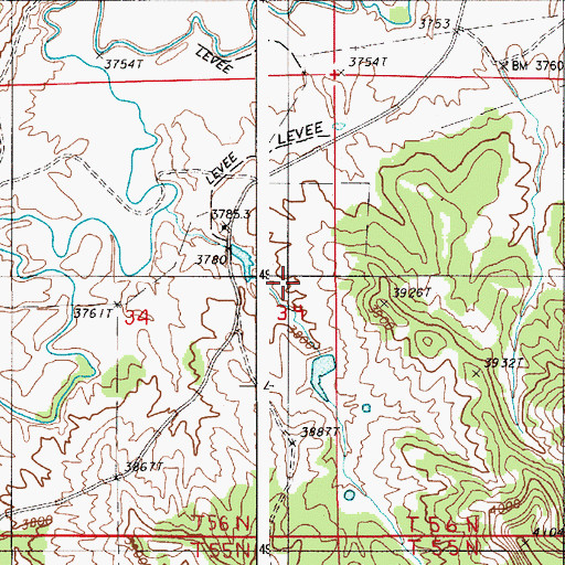 Topographic Map of Croppie Number 2 Reservoir, WY