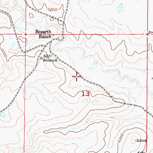 Topographic Map of Middaugh Dam, WY