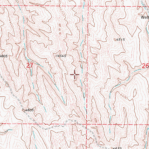 Topographic Map of Fleetwood Reservoir, WY